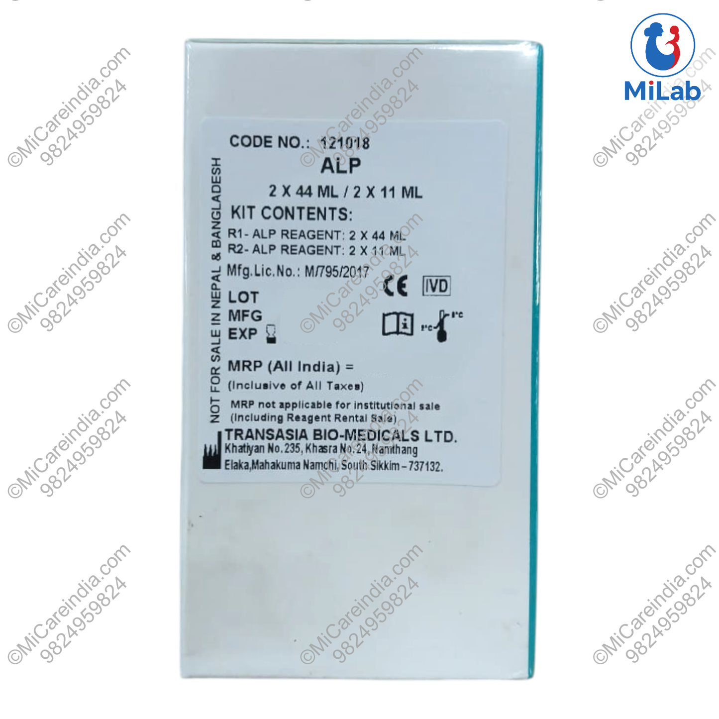 Transasia Alkaline Phosphatase System Pack Kit (2x44ml/2x11ml)