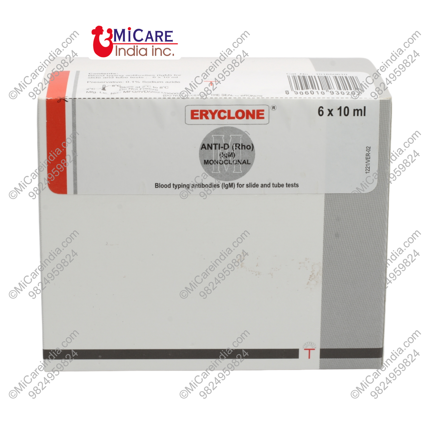 ANTI D (IGM) ERYCLONE 6X10ML KIT