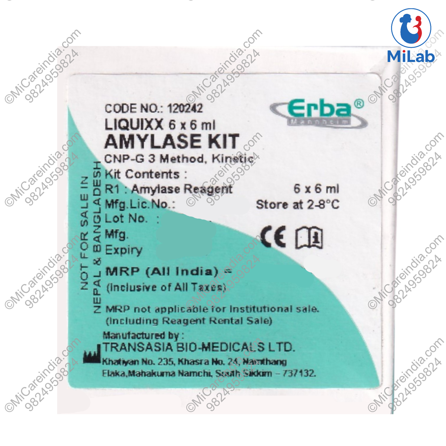 Transasia Amylase Liquid Kit (6x6ml)