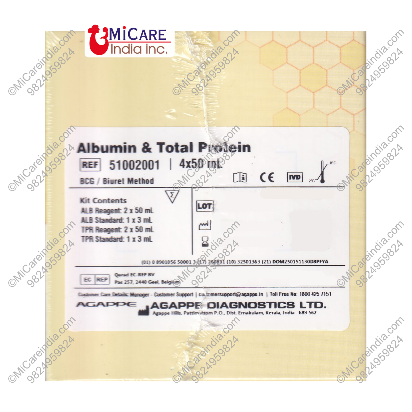 ALBUMIN & PROTEIN 4X50ML 1 KIT