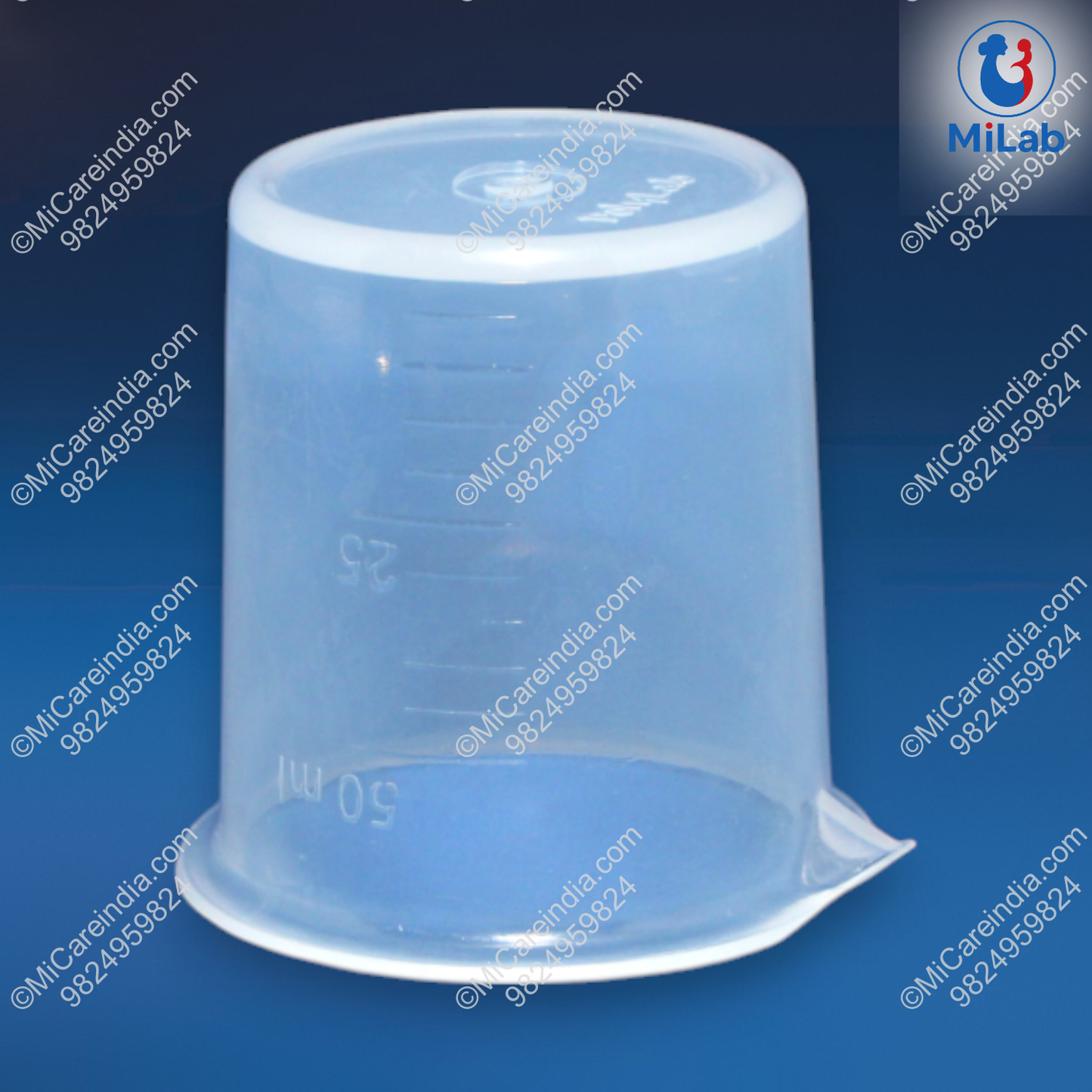 Plastic Beaker 50ml (Pack Of 12)
