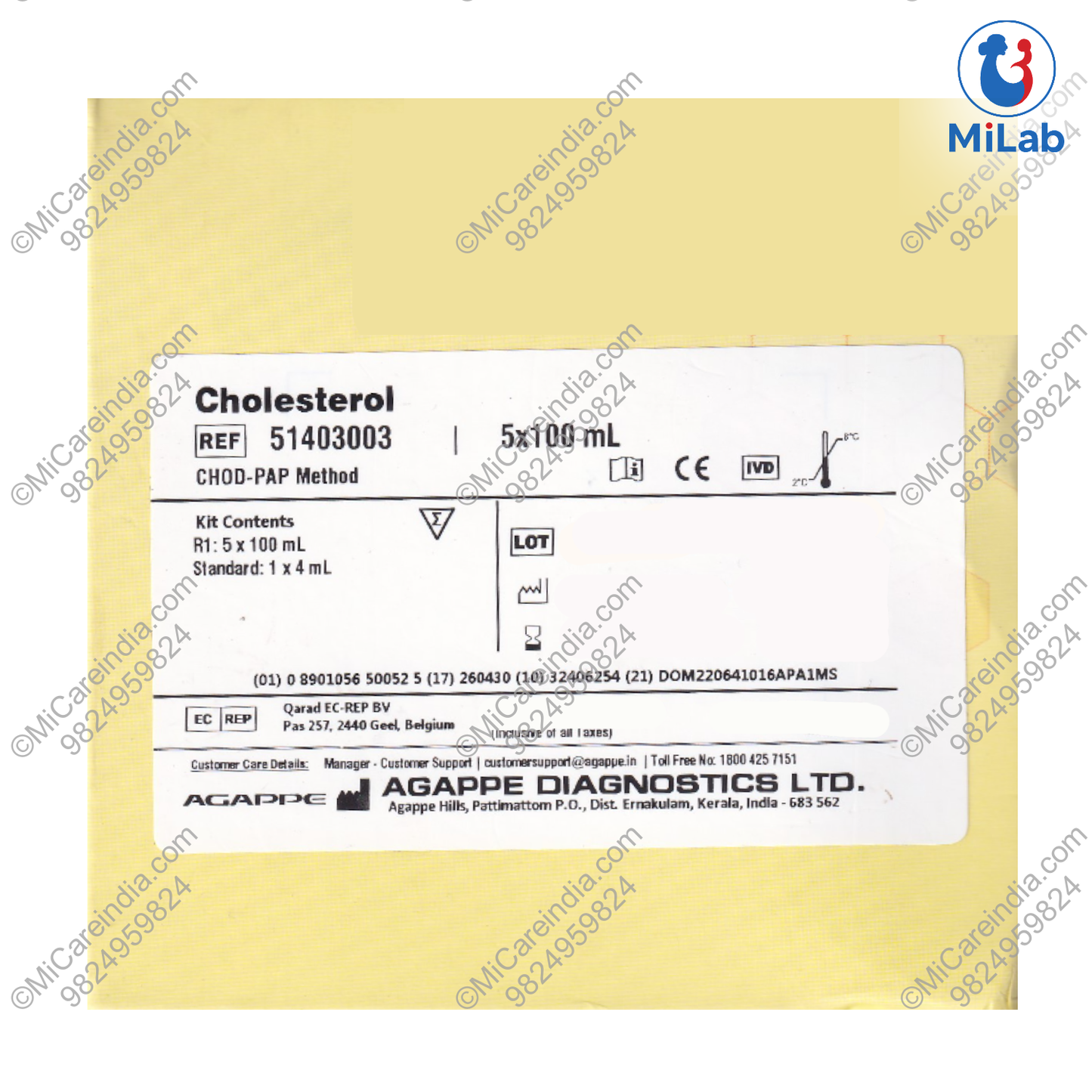 Agappe Cholesterol Kit (5x100ml)