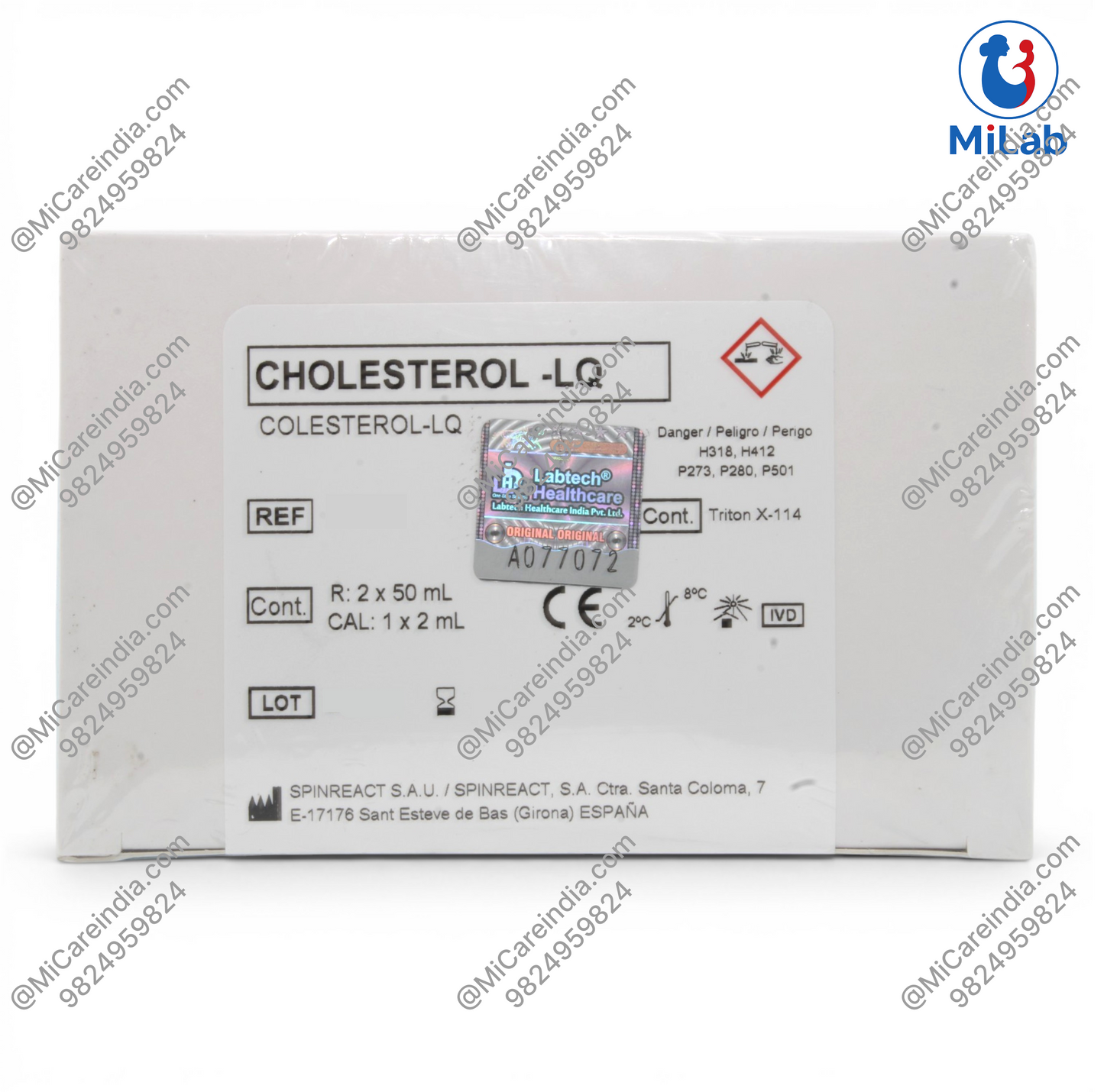 Spinreact Cholesterol-LQ Liquid Reagent Kit (2x50mL)