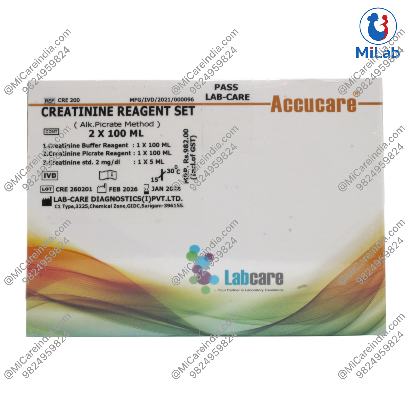 Labcare Creatinine Kit (2x100ml)