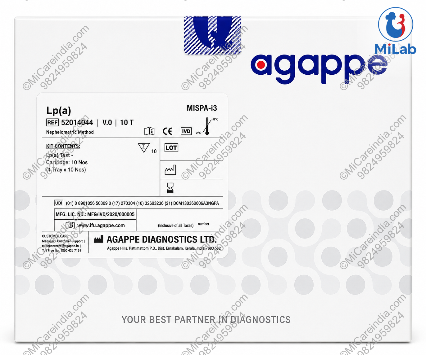 Agappe Mispa i3 Lp(a) Kit (10 Tests)