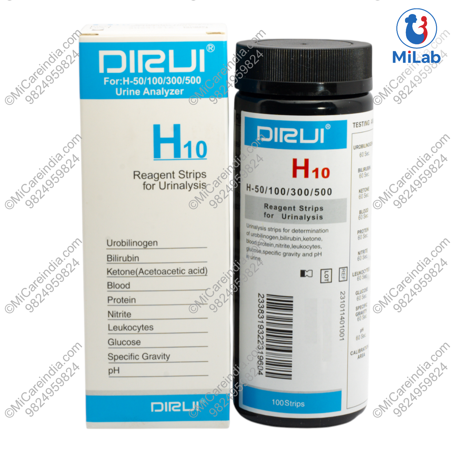 DIRUI URISTIK H10 100 STRIPS PACK