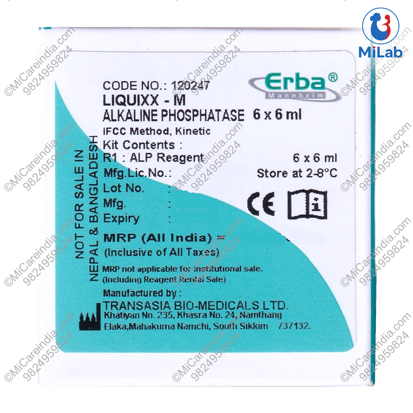 Transasia Alkaline Phosphatase Kit (6x6ml)