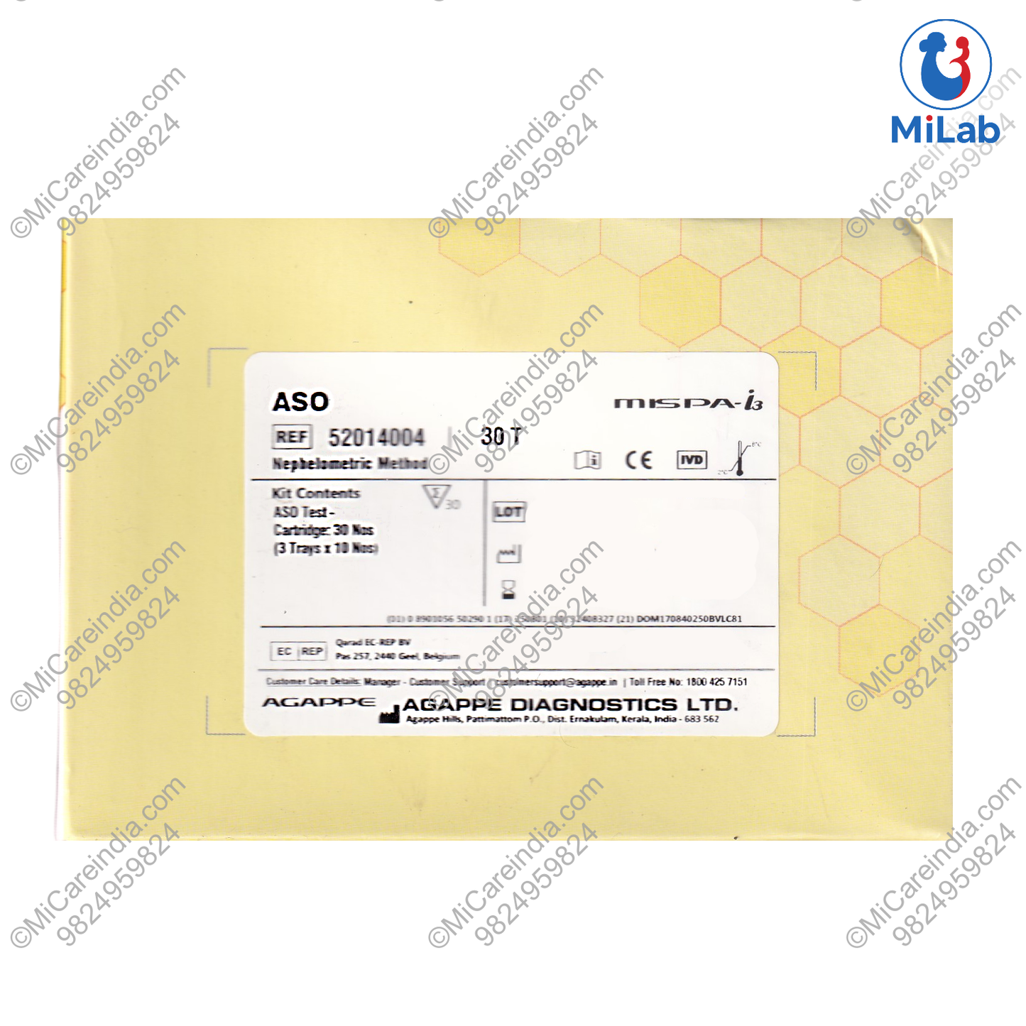 Agappe Mispa i3 ASO Kit (30 Tests)
