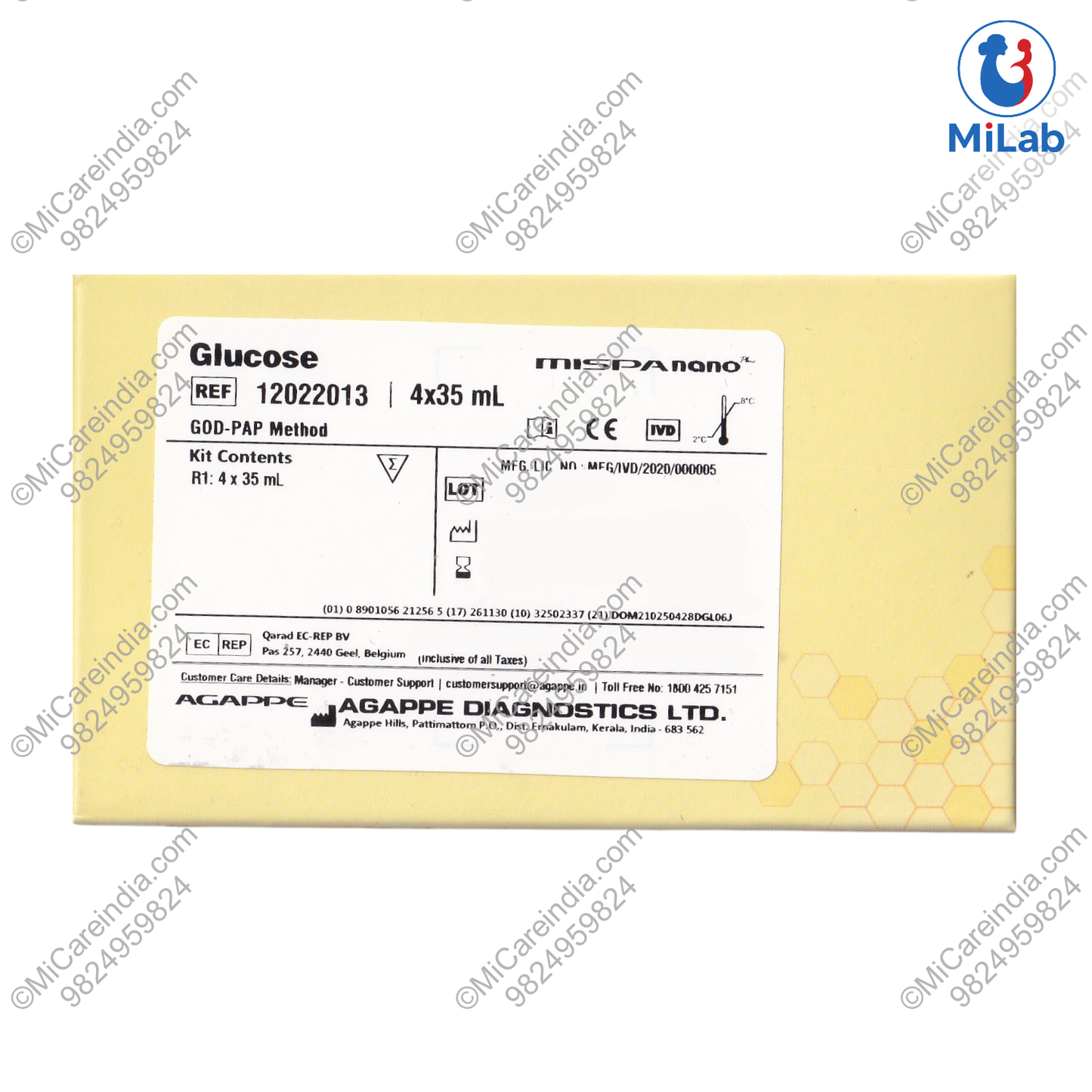 Agappe Glucose System Pack Kit (4x35ml)