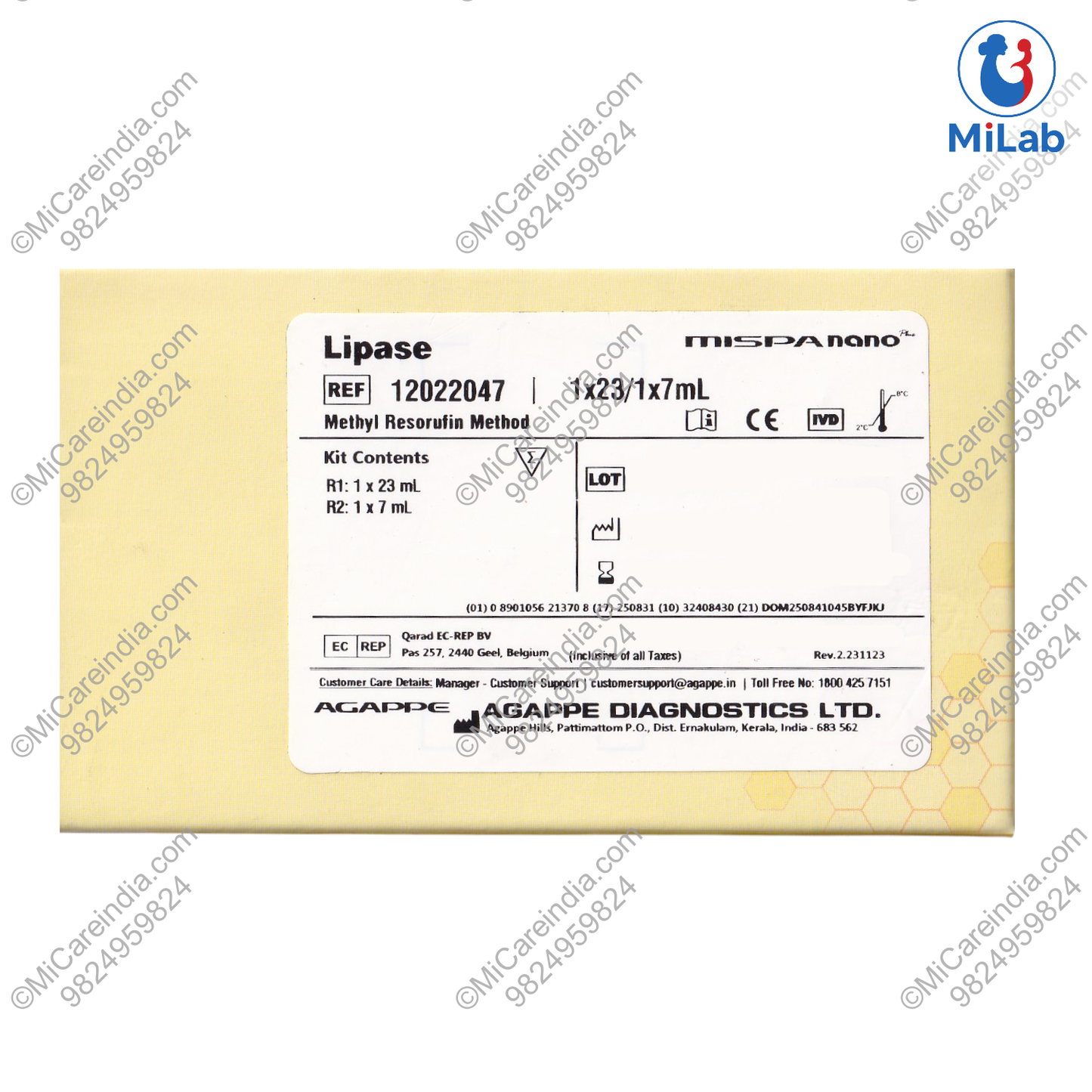 Agappe Lipase System Pack Kit (1x23ml/1x7ml)