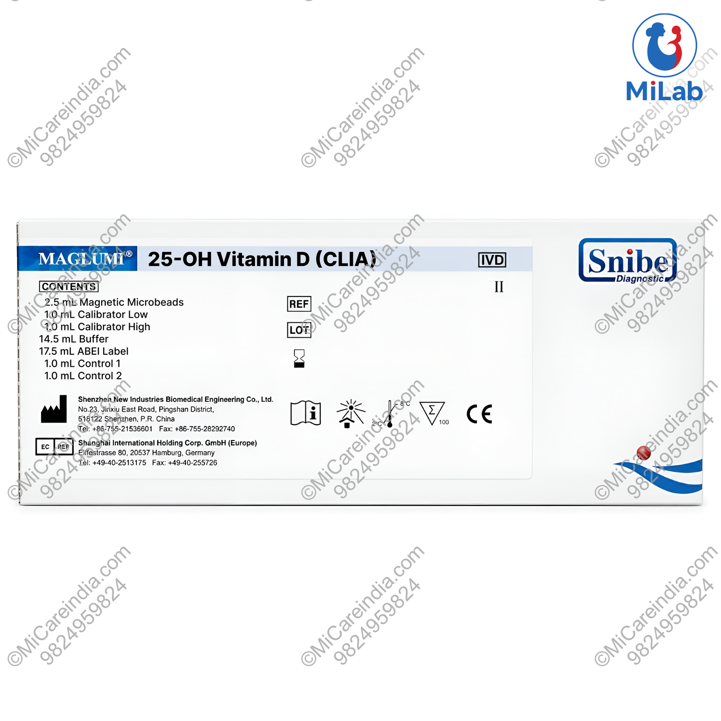 Snibe Maglumi 25-OH Vitamin D (CLIA) Kit 100 Tests