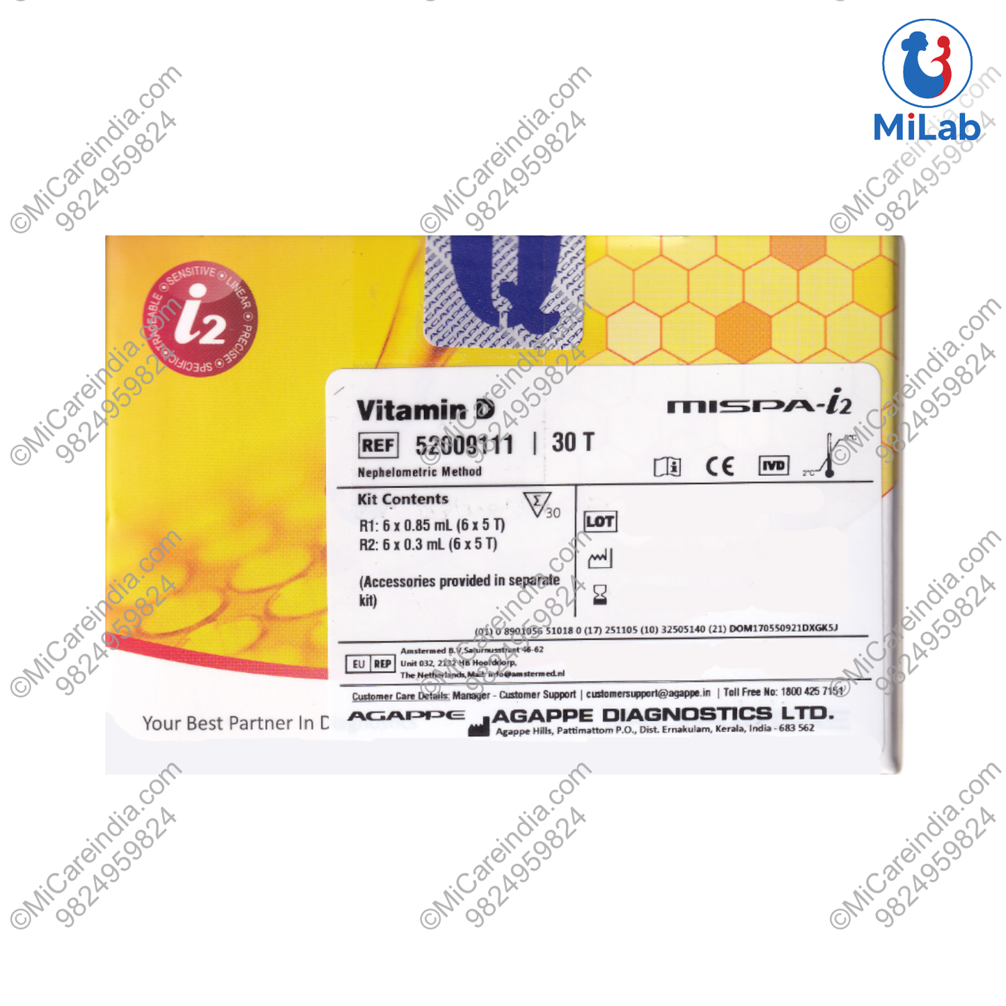 Agappe Mispa i2 Vitamin D Kit (30 Tests)