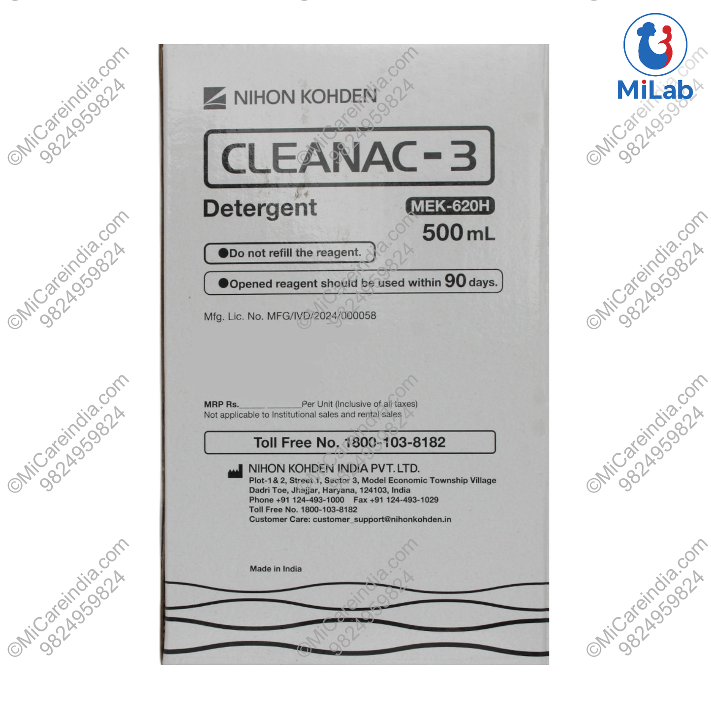 Nihon Kohden Cleanac-3 Detergent (500ml)