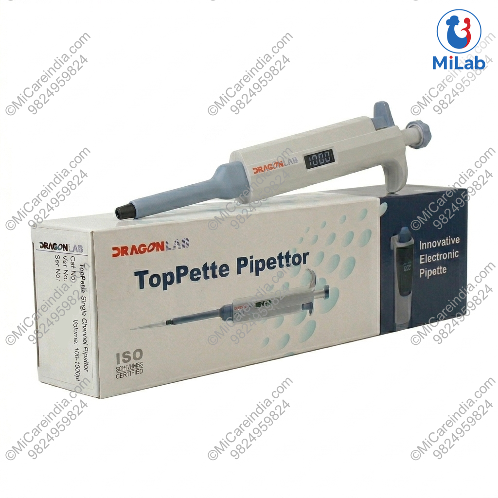 Dragonlab Single Channel Adjustable Volume Mechanical Pipette (100-1000μl)