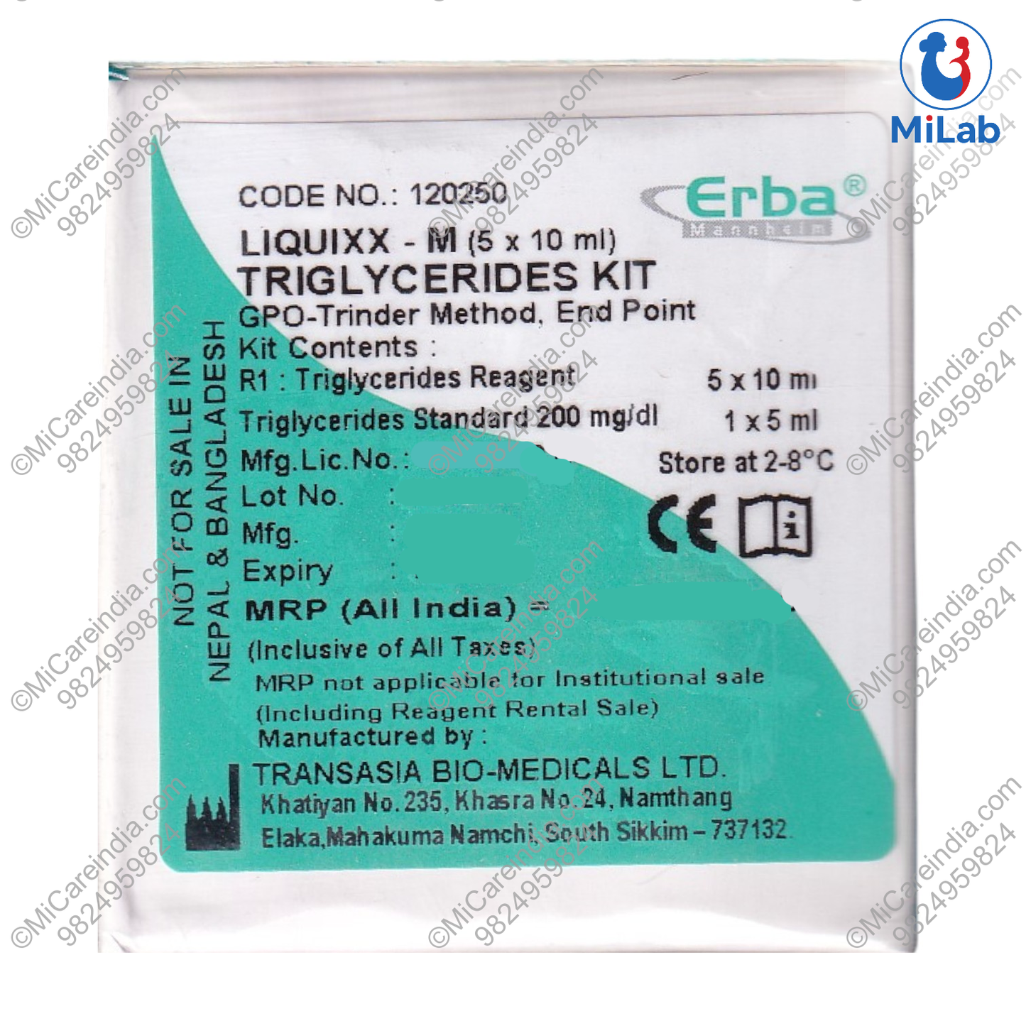 Transasia Triglycerides Kit (5x10ml)