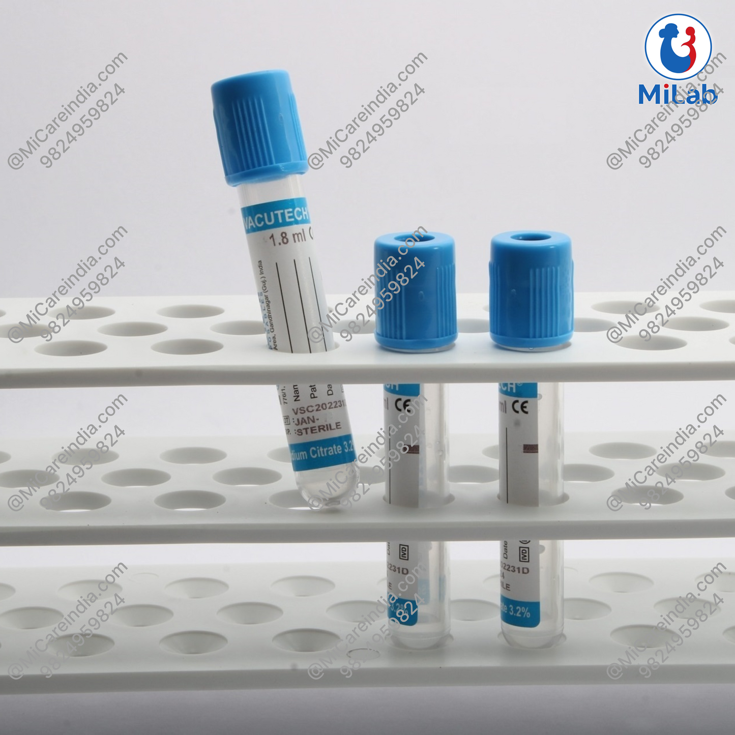 Labtech Vacutech PT Sodium Citrate 3.2% Blood Collection Tube (1.8mL - 100 Pc)