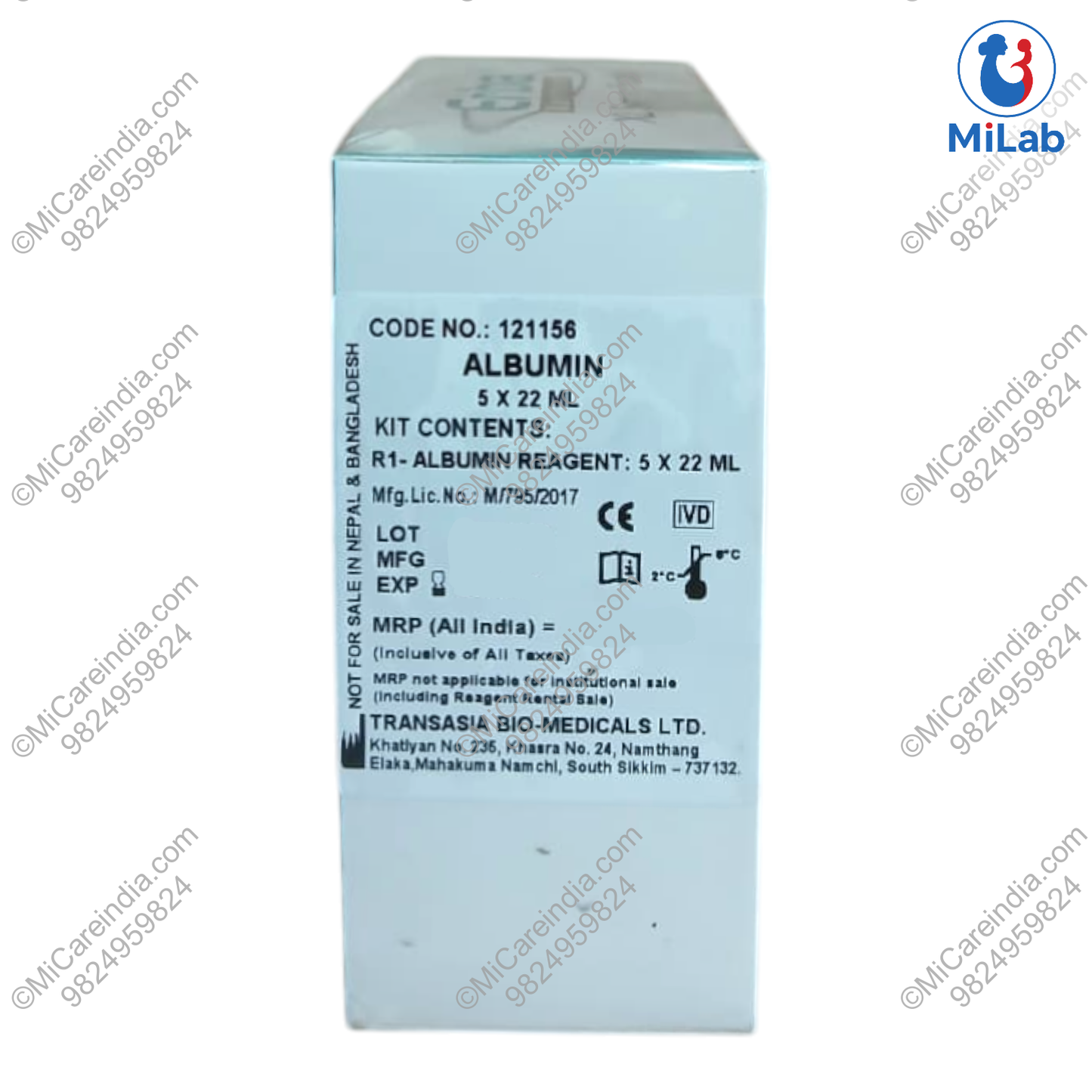 Transasia Albumin System Pack Kit (5x22ml)