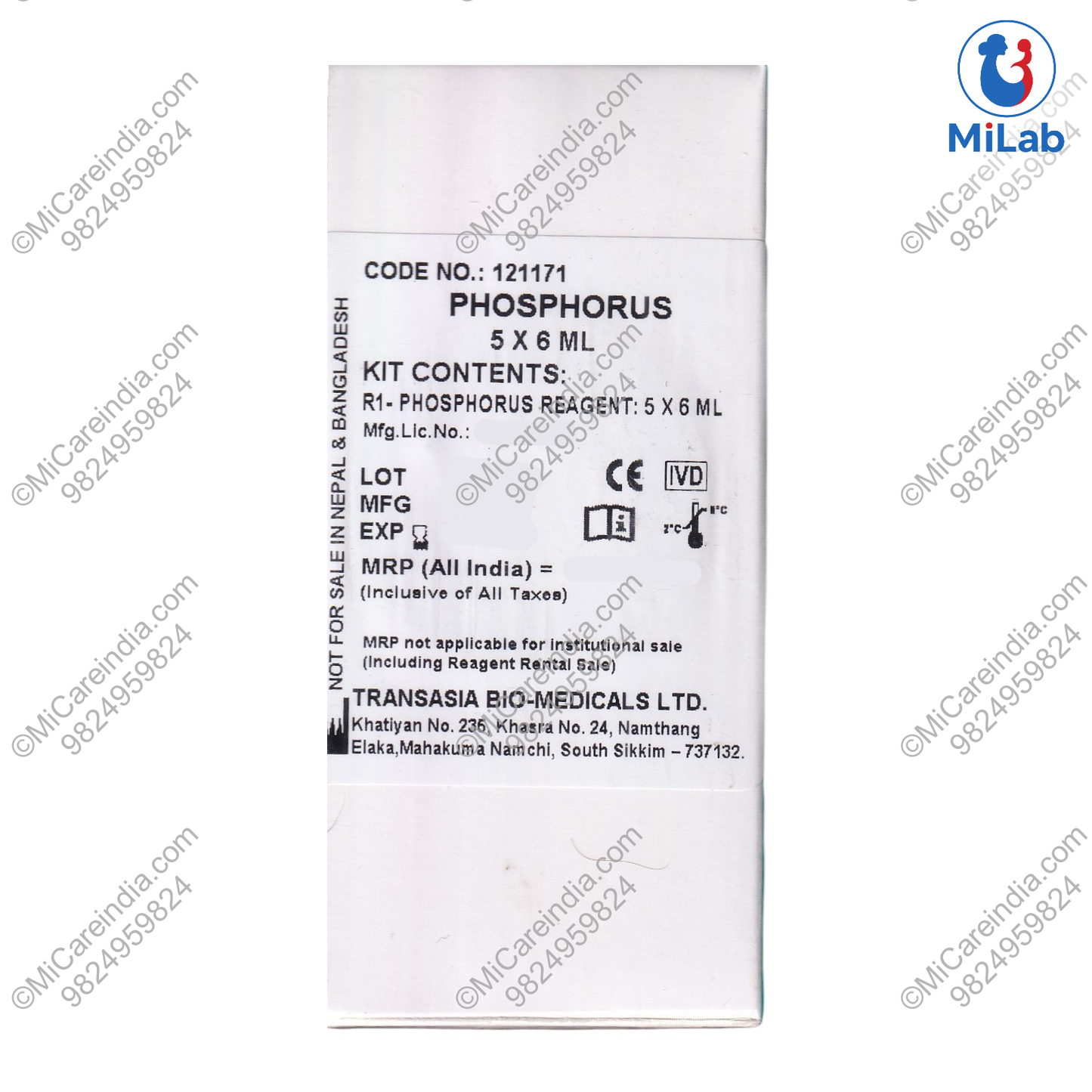 Transasia Phosphorus System Pack Kit (5x6ml)