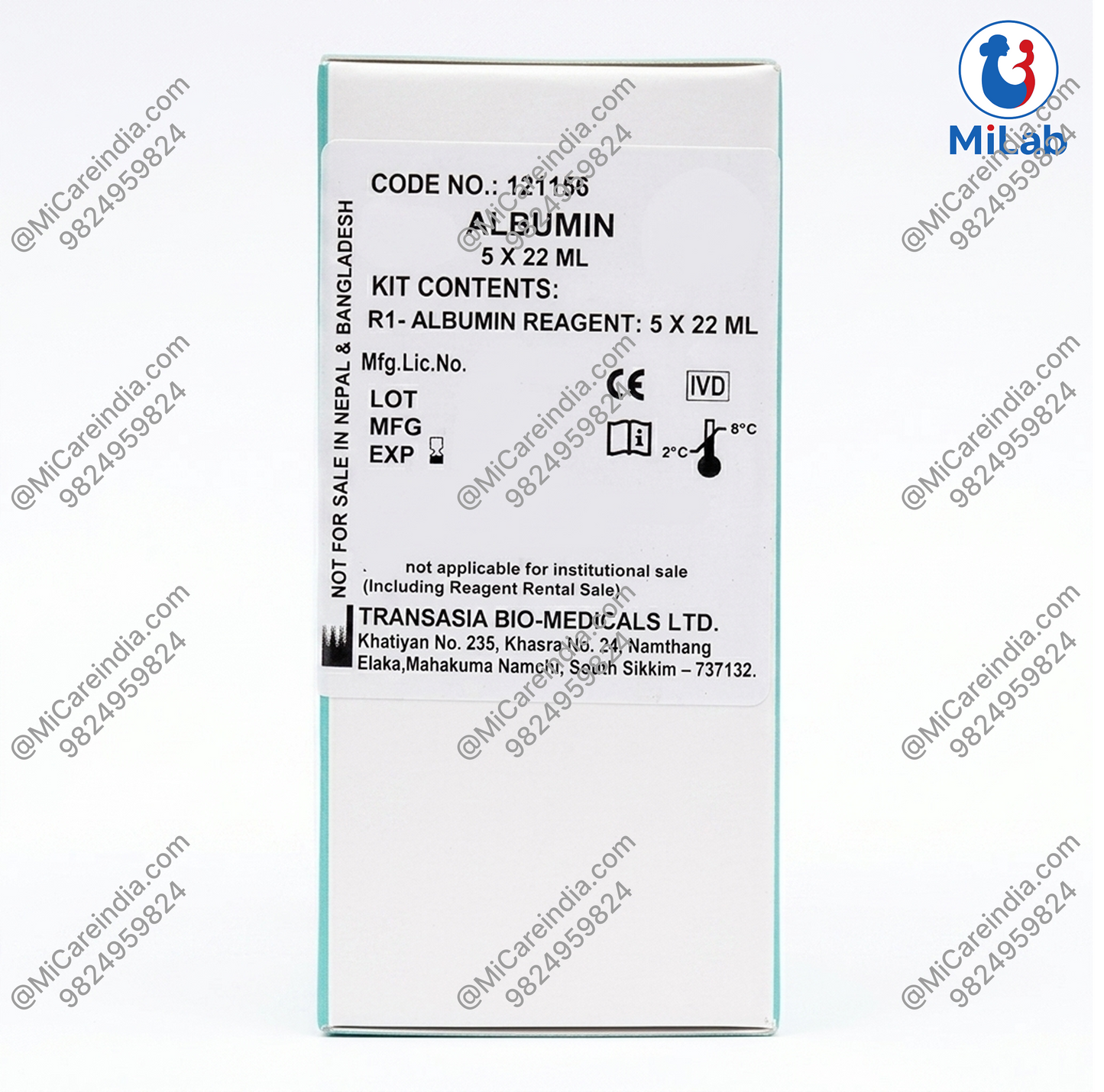 Transasia Albumin System Pack Kit (10x44ml)