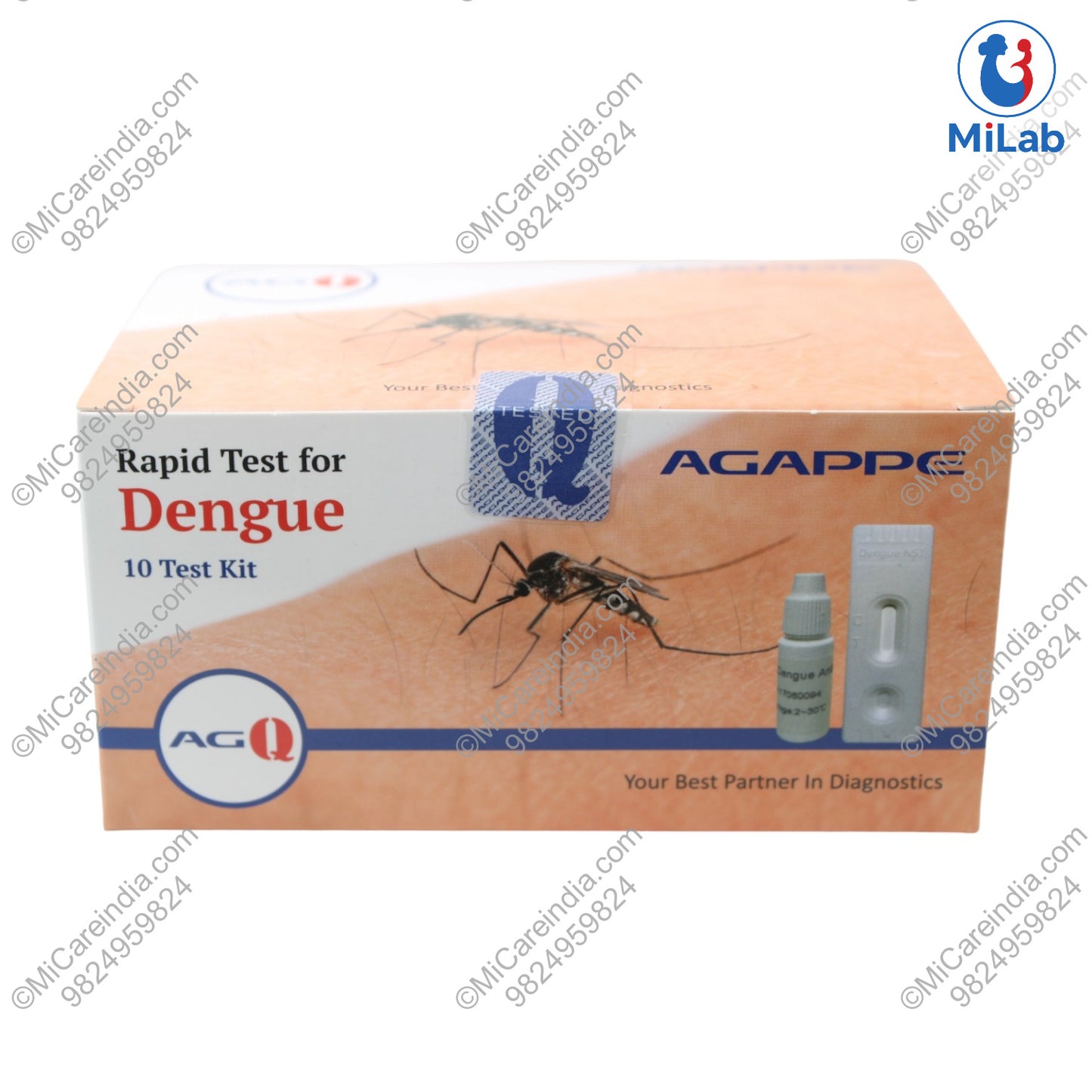 Agappe Dengue (NS1 & IgG+IgM) Kit (10 Tests)