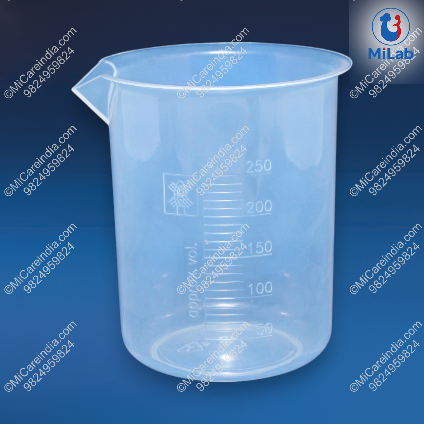 Plastic Beaker 250ml (Pack Of 6)