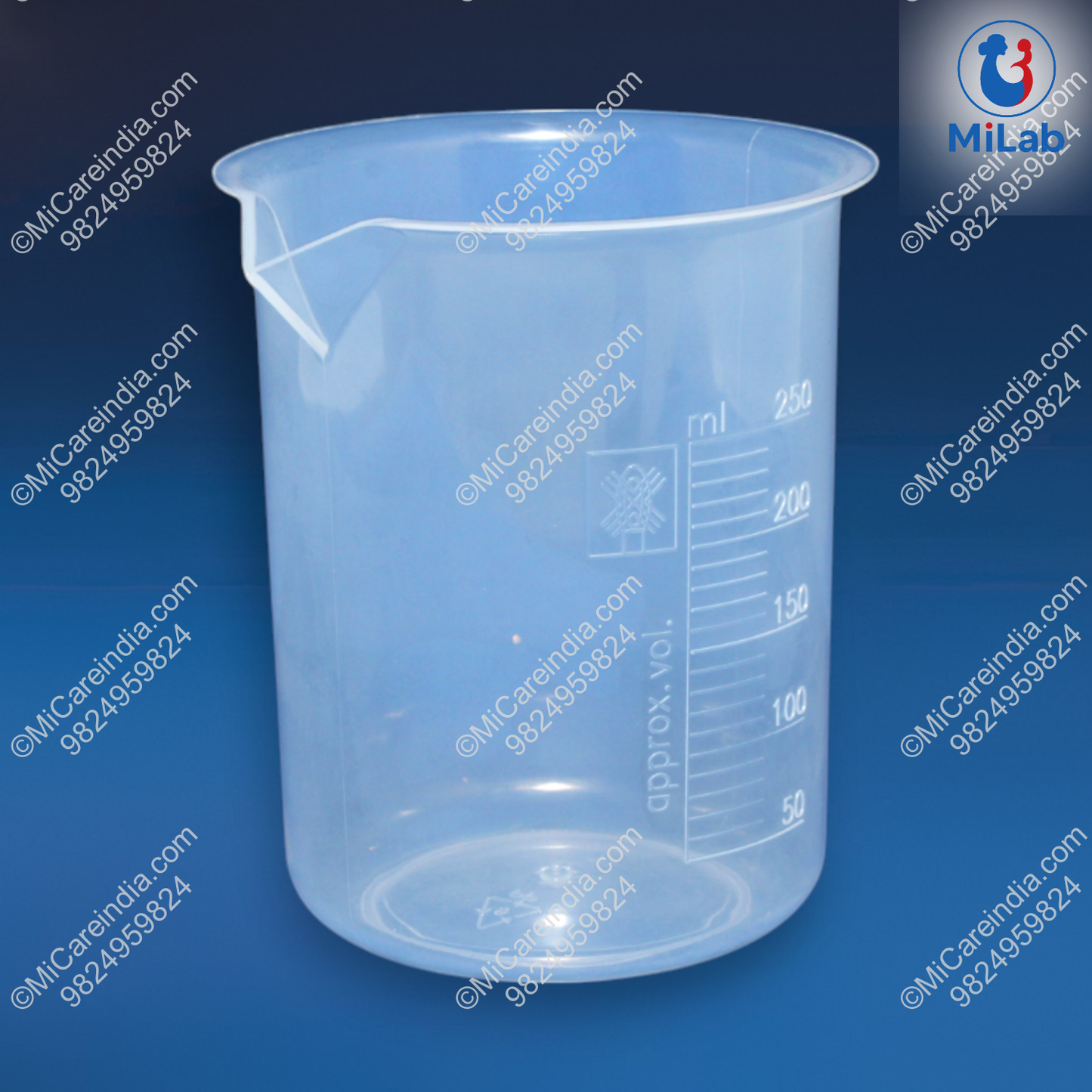 Plastic Beaker 250ml (Pack Of 6)