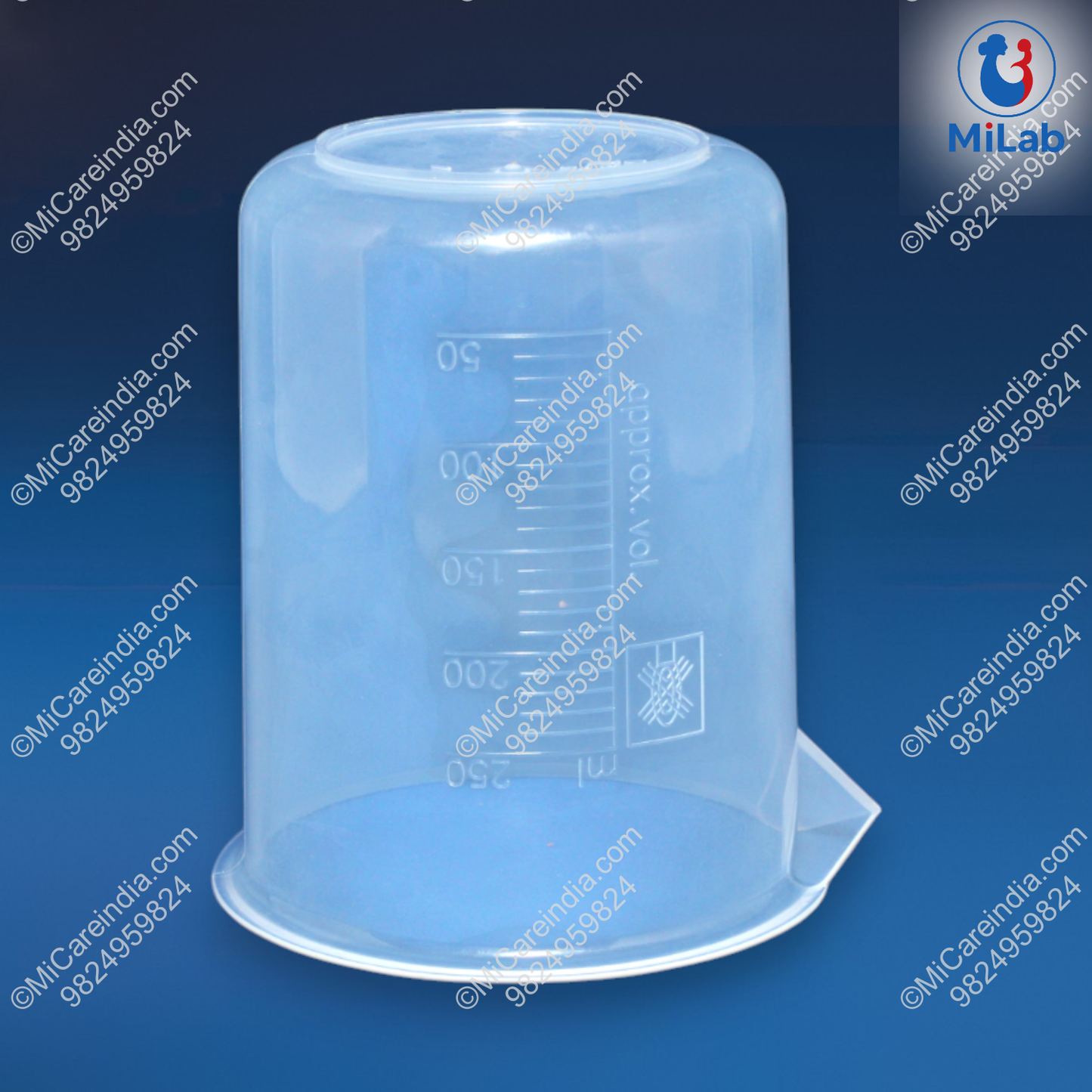 Plastic Beaker 250ml (Pack Of 6)