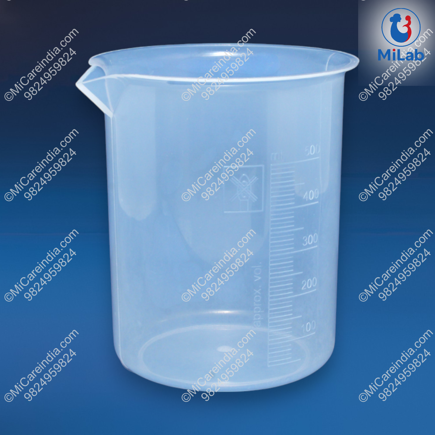 Plastic Beaker 500ml (Pack Of 6)