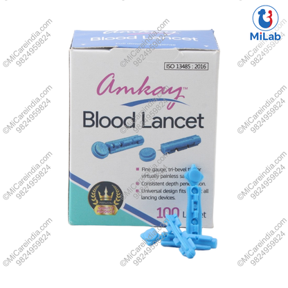 Amkay Round Blood Lancet (100 Pcs)