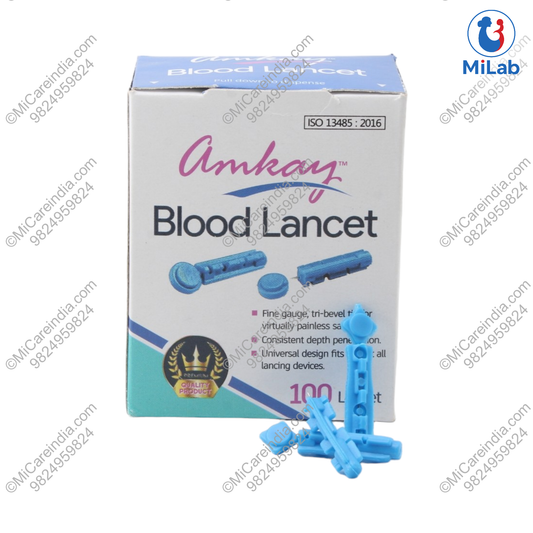 Amkay Round Blood Lancet (100 Pcs)