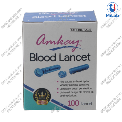 Amkay Round Blood Lancet (100 Pcs)