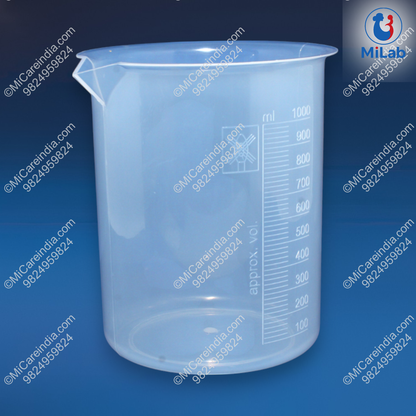Plastic Beaker 1000ml (Pack Of 2)