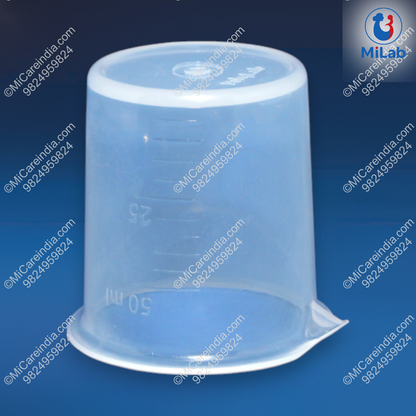 Plastic Beaker 50ml (Pack Of 12)