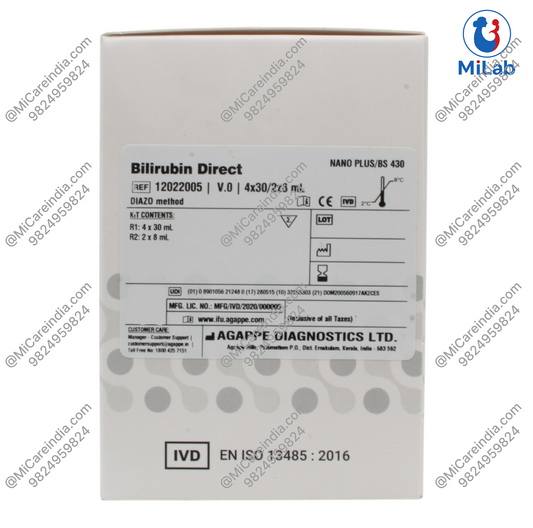 Agappe Bilirubin Direct System Pack Kit (4x30ml/2x8ml)