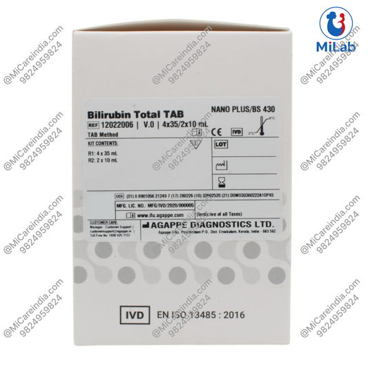 Agappe Bilirubin Total System Pack Kit (4x35mL + 2x10mL)