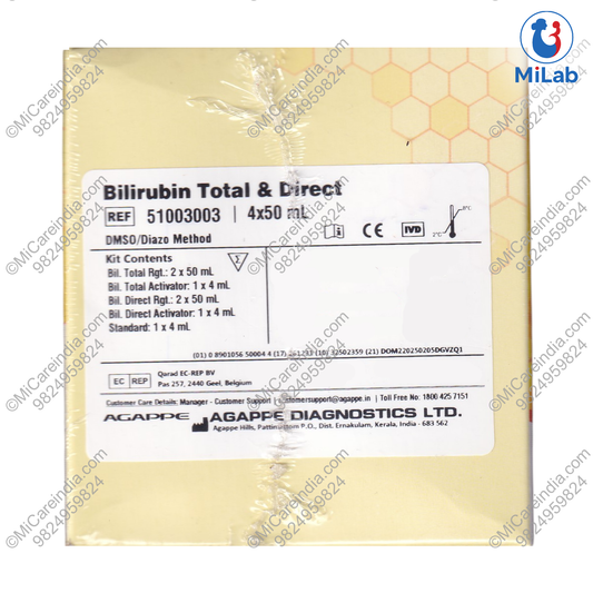 Agappe Bilirubin (Total & Direct) Kit (4x50ml)