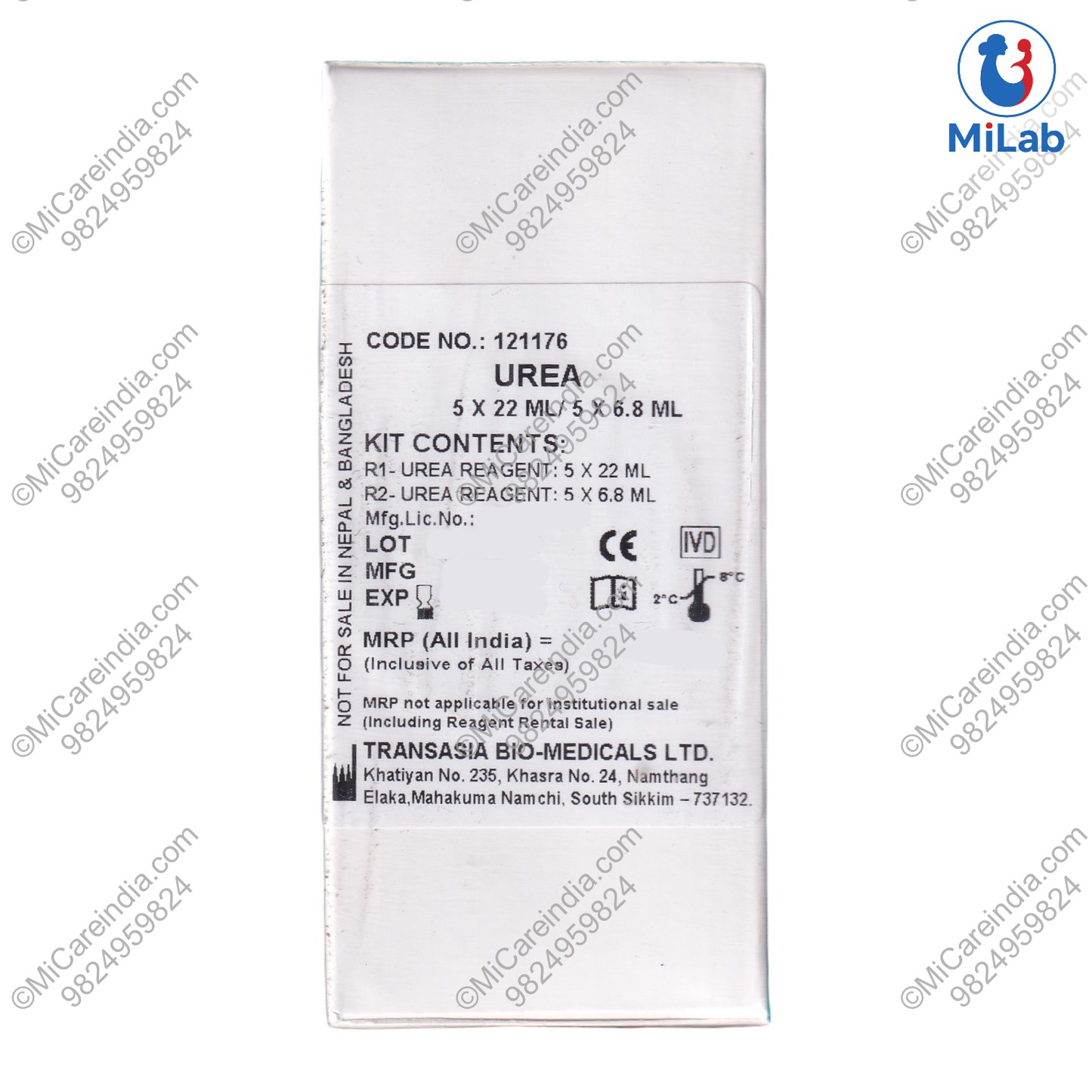 Transasia Urea System Pack Kit (5x22ml/5x6.8ml)