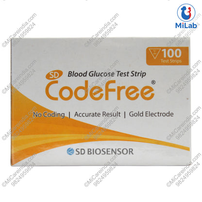 SD Biosensor CodeFree Blood Glucose Test Strips (100 Strips)
