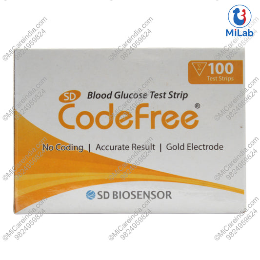 SD Biosensor CodeFree Blood Glucose Test Strips (100 Strips)