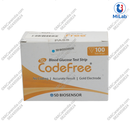 SD Biosensor CodeFree Blood Glucose Test Strips (100 Strips)