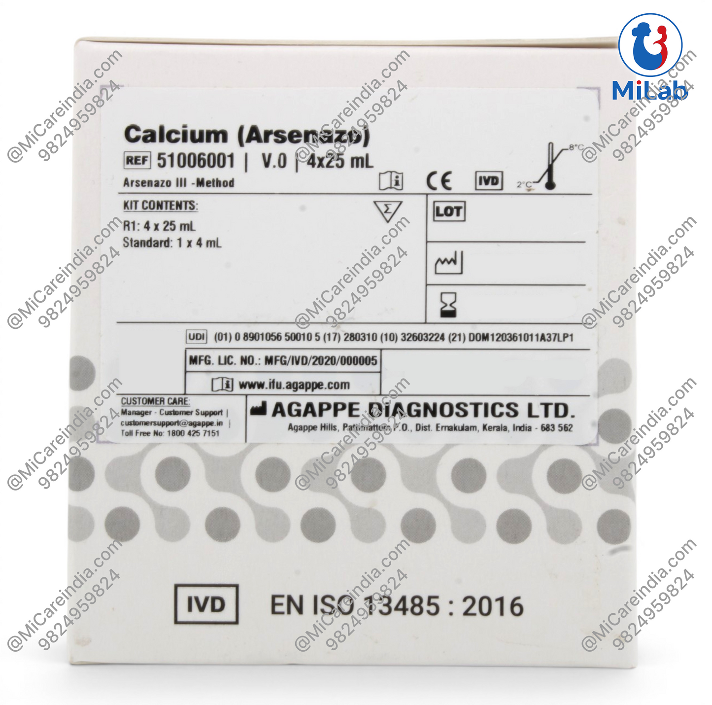 Agappe Calcium Arsenazo III Reagent Kit (4x25ml)