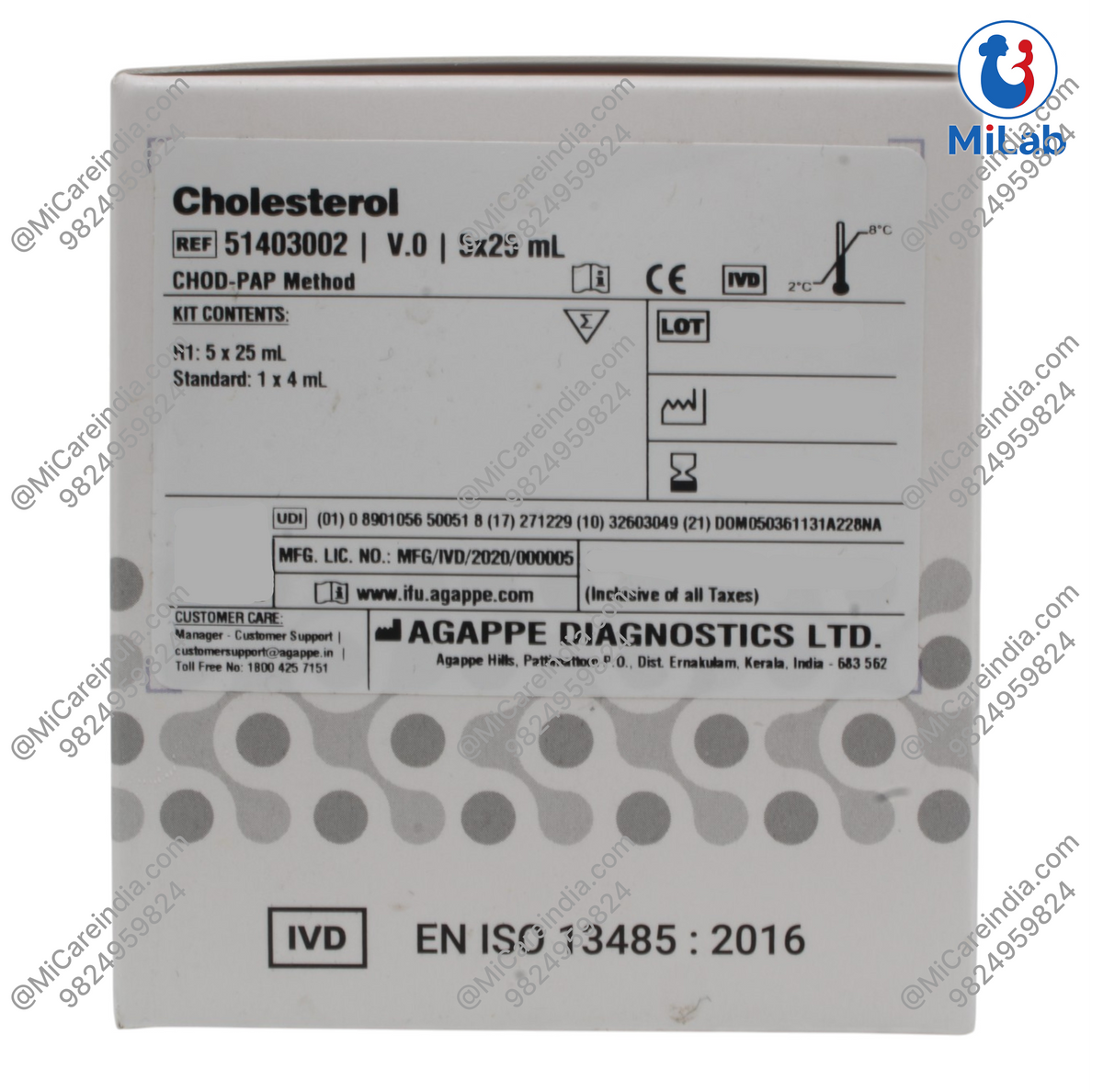 Agappe Cholesterol Kit (5x25ml)