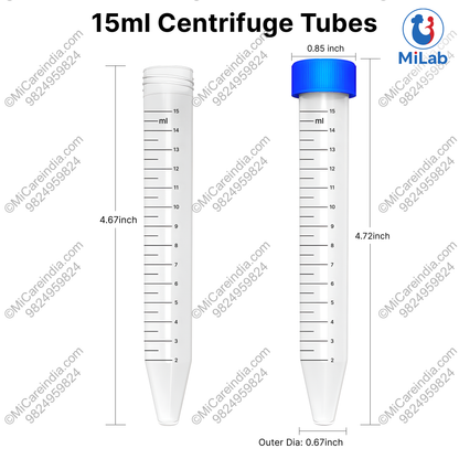 CENTRIFUGE TUBE 15ML (PACK OF 100)