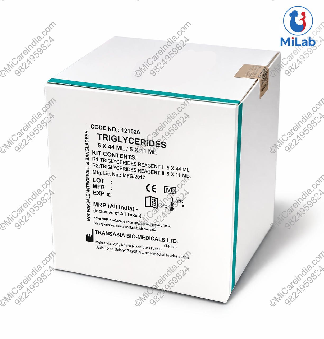 Transasia Triglyceride System Pack Kit (5x44ml/5x11ml)