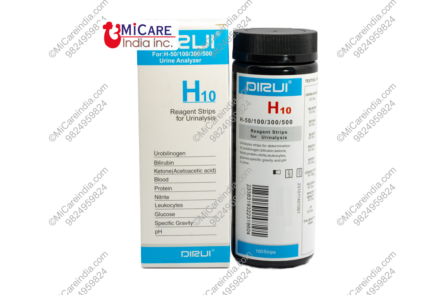 DIRUI URISTIK H10 100 STRIPS PACK