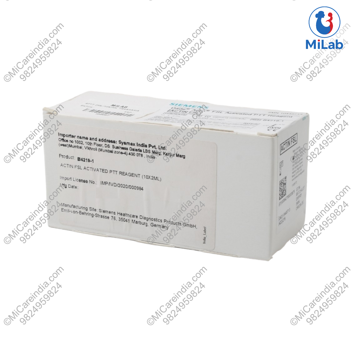 Sysmex Actin FSL Activated PPT Reagent (APTT) (10x2ml)