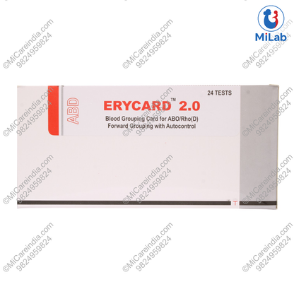 Tulip Erycard 2.0 Blood Grouping Card Kit