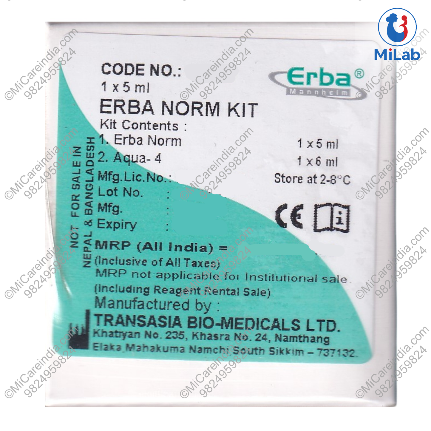 Transasia Erba Norm Kit (1x5ml)