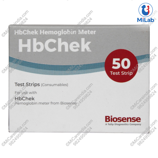 Biosense HbChek Hb Test Strips (50 Strips)