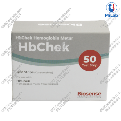 Biosense HbChek Hb Test Strips (50 Strips)